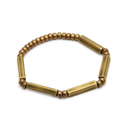 Street Punk Brass Handmade Stretch Bracelet