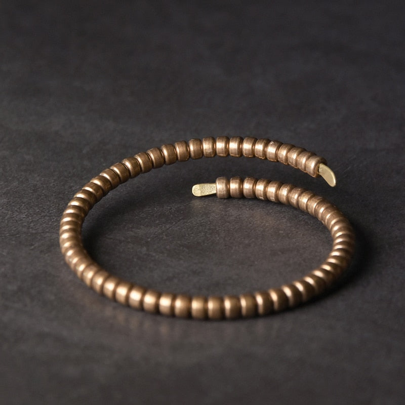 Vintage Dragon Copper Adjustable Open Bangle Cuff Bracelet for Men and Women
