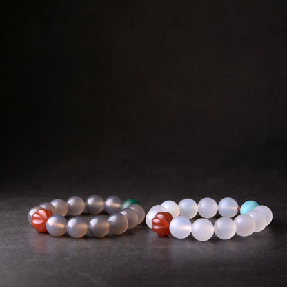 Carved Pumpkin Bead Bracelet