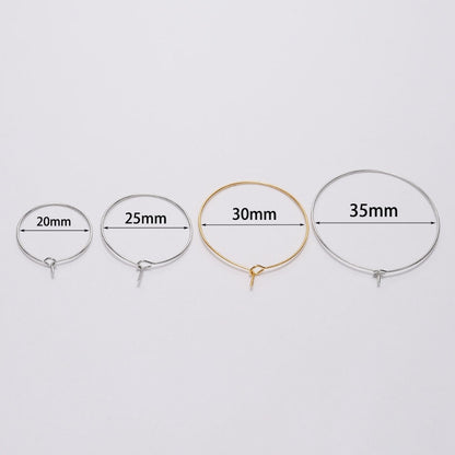 20-35mm Big Circle Hoops Earrings