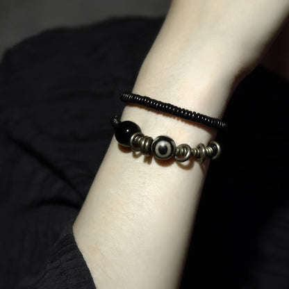 Black Onyx, Anti-evil Eye Ebony Beads Bracelet