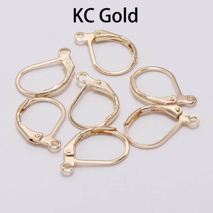 Gold French Lever Hooks, 10mm