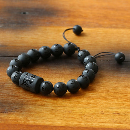 Six True Words - Matte Black Onyx Bracelet