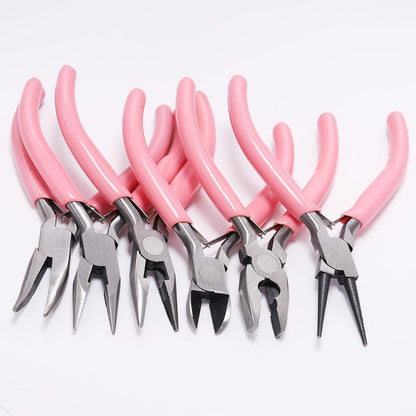 Pink Jewelry Pliers for Beadwork & Wire Cutting