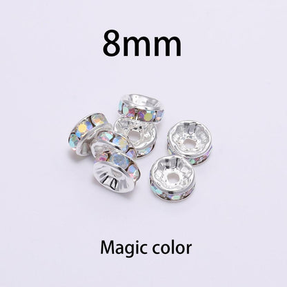 Rhinestone Rondelles Crystal Bead, 50pcs