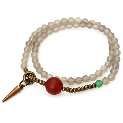 Natural White Onyx Thin Multilayer Bracelet