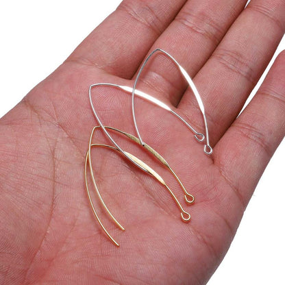 French V-Shaped Lever Earring Hooks, 20pcs