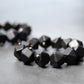 Black Ebony Wood Beads Bracelet, Handmade