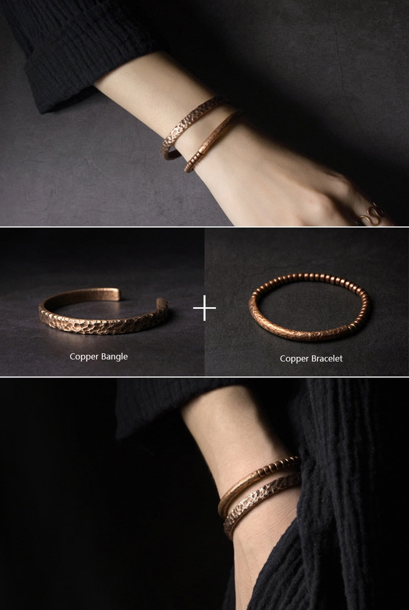 Red Copper Bracelet Magnetic Element Bracelet Pure Copper Jewelry Vintage  Bracelet | Fruugo NZ