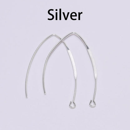 French V-Shaped Lever Earring Hooks, 20pcs