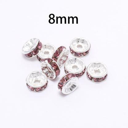 Rhinestone Rondelles Crystal Bead, 50pcs