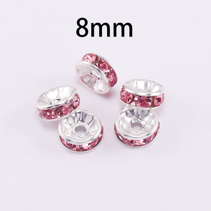 Rhinestone Rondelles Crystal Bead, 50pcs