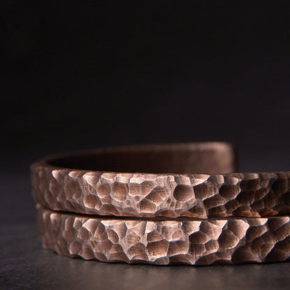 Hammered Solid Copper Vintage Cuff Bracelet