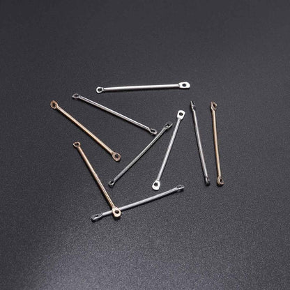 Boucles d'oreilles barre double cylindre 15-40 mm, 50 pièces