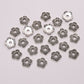 11 mm Pfirsich-Herz-Blumen-Torus-Perlenkappen, 50 Stück