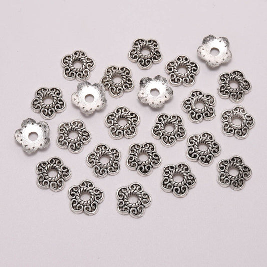 Capuchons de perles Torus en forme de cœur de pêche, 11 mm, 50 pièces