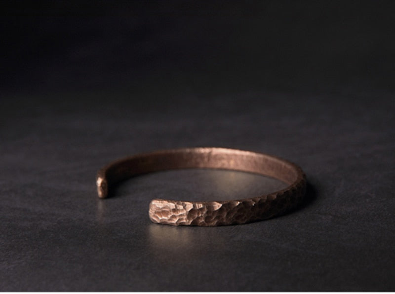 Hammered Solid Copper Vintage Cuff Bracelet