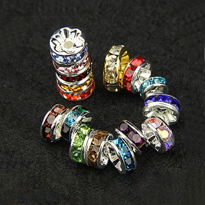 Rhinestone Rondelles Crystal Bead, 50pcs