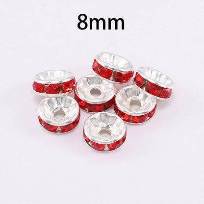 Rhinestone Rondelles Crystal Bead, 50pcs