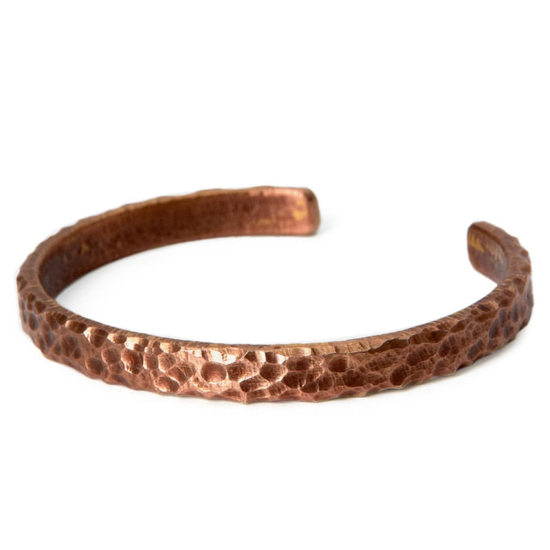 Hammered Solid Copper Vintage Cuff Bracelet