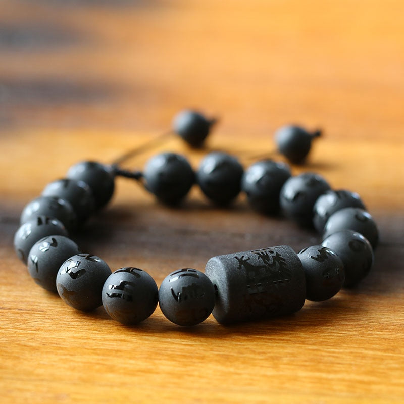 Six True Words - Matte Black Onyx Bracelet