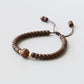 Natural Coconut and Evil Eyes Tibetan Stone  Rope Bracelet