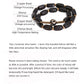 Bracelet multicouches en bois noir et perles de cuivre
