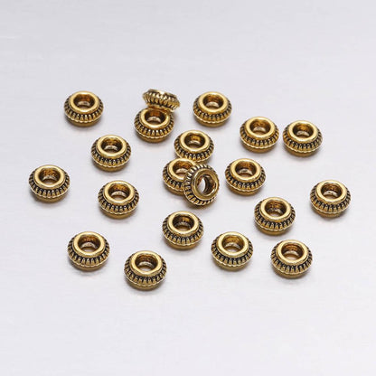 7mm Antique Spacer Beads, 50pcs