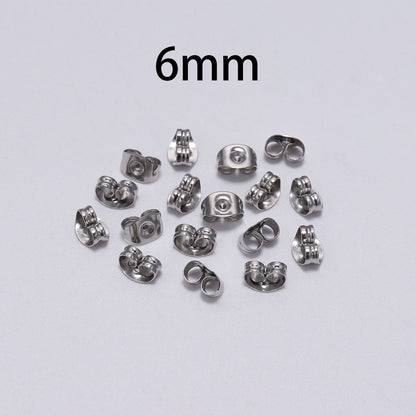 Boucle d'Oreille en Acier Inoxydable 4-8mm, 100pcs