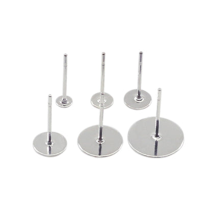 Stainless Steel Blank Earring Stud Base 3-8mm