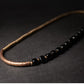 Hammered Oxidized Copper and Black Onyx Multilayer Bracelet