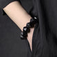 Black Ebony Wood Beads Bracelet, Handmade