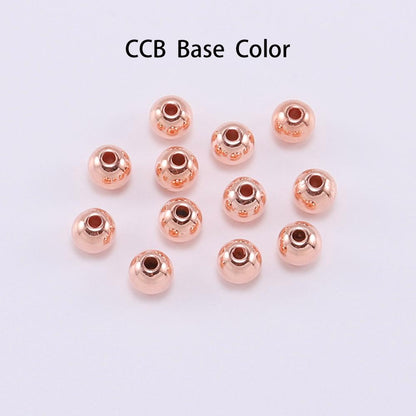 Round CCB Spacer Bead Seed, 30-100pcs