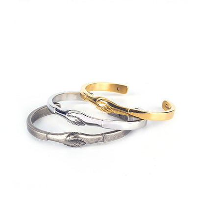 Bracelets de manchette de couple en acier inoxydable 316L