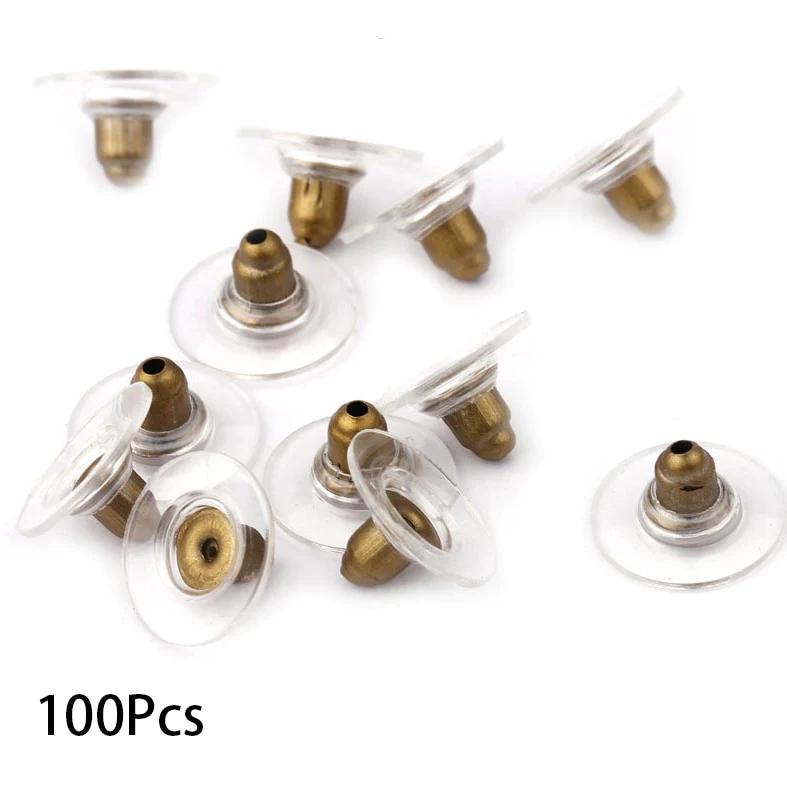 Gummi-Ohrringverschlüsse, 100–200 Stück