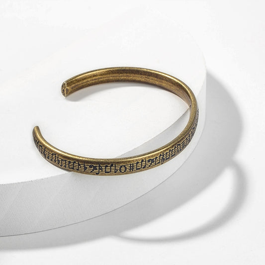 Bracelet manchette vintage pour couple en acier inoxydable