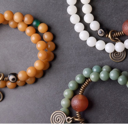 Three Colors Natural Bodhi Seed Bracelet