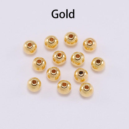 Round CCB Spacer Bead Seed, 30-100pcs