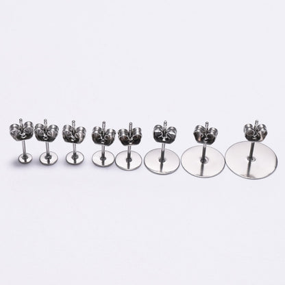 Clous d'oreilles pendants en acier inoxydable, 10 pièces