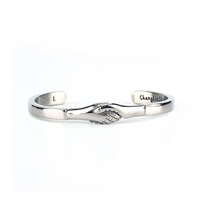 316L Stainless Steel Bangel Couple Cuff Bracelets