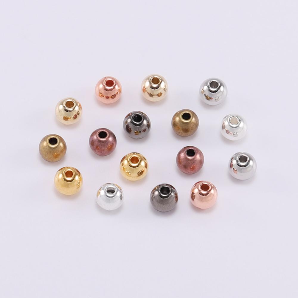 Round CCB Spacer Bead Seed, 30-100pcs