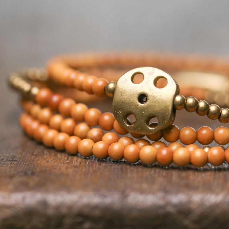 Bracelet Vajra aux noix d’olive, bijoux respectueux de l’environnement