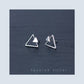 Fashion Clear Triangle Design Earrings