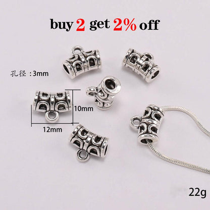 Antique Silver Clip Bail Connector Beads, 20pcs/lot