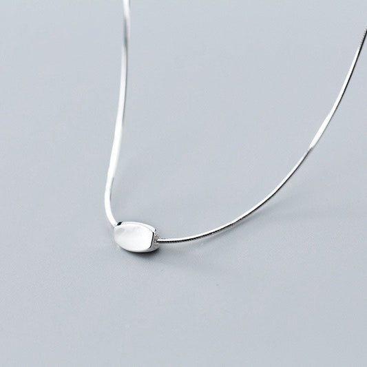 Irregular Square Silver Pendant Necklace