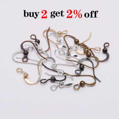 100Pcs - 19x18mm Earring Hooks Twist  Ear Hook