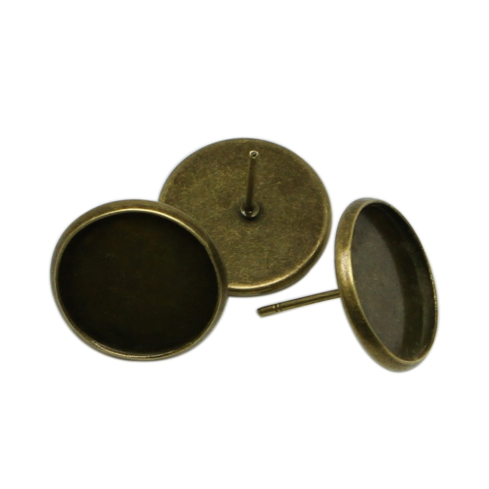 Blanko-Ohrringbasis aus rostfreiem Eisen, 20–50 Stück