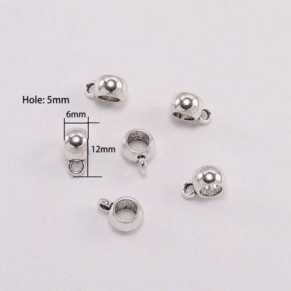 Antique Silver Clip Bail Connector Beads, 20pcs/lot