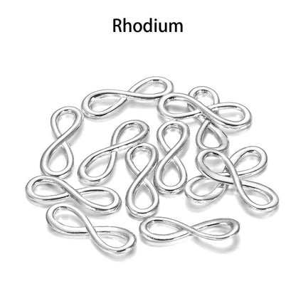 30Pcs 8x23mm Tibetan Infinity Link Symbol Pendants