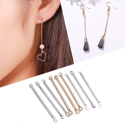 15-40mm Double Cylinder Bar Earrings, 50pcs